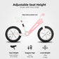 Joystar 12 In Balance Bike For Kids Age 2-6 Years, Foldable Toddler Balance Bicycle For 2 3 4 5 6 Years Old Girls & Boys, No Pedal Push Balance Bike, Adjustable Seat & Inflatable Tires, Pink