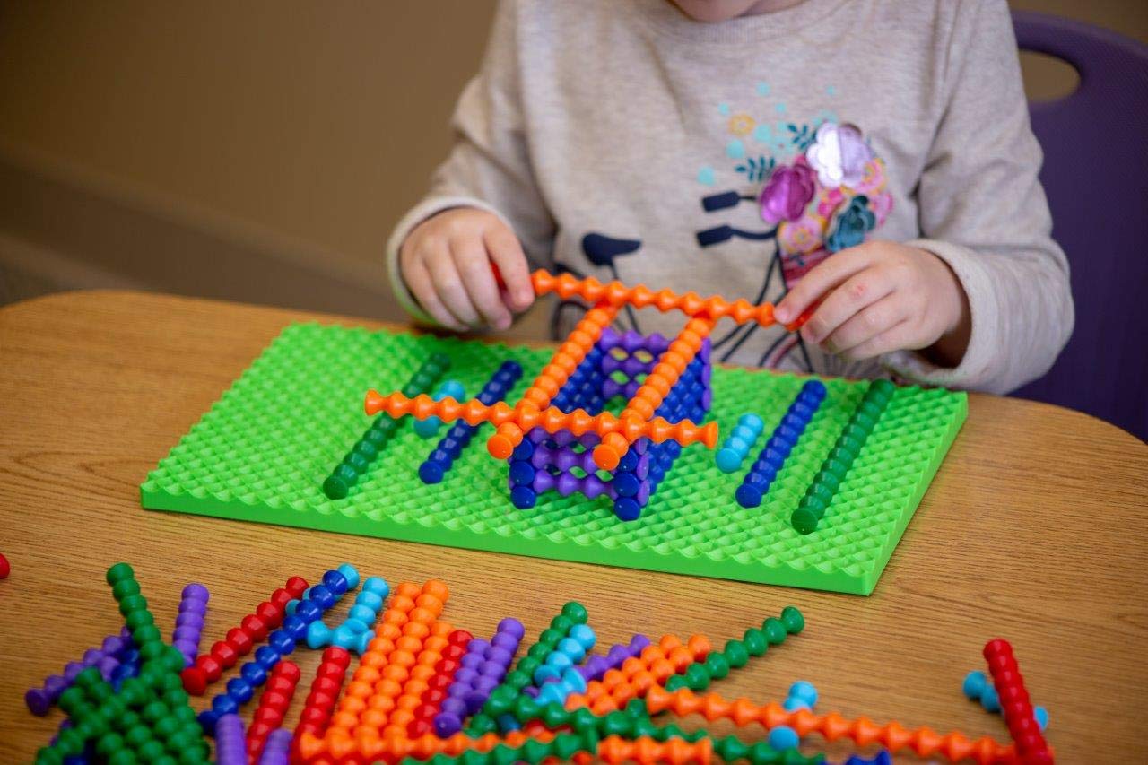 POPULAR PLAYTHINGS Playstix Construction Toy Set, 211 Pieces, STEM Kit, Multicolor, Model 90001, Plastic Building Blocks