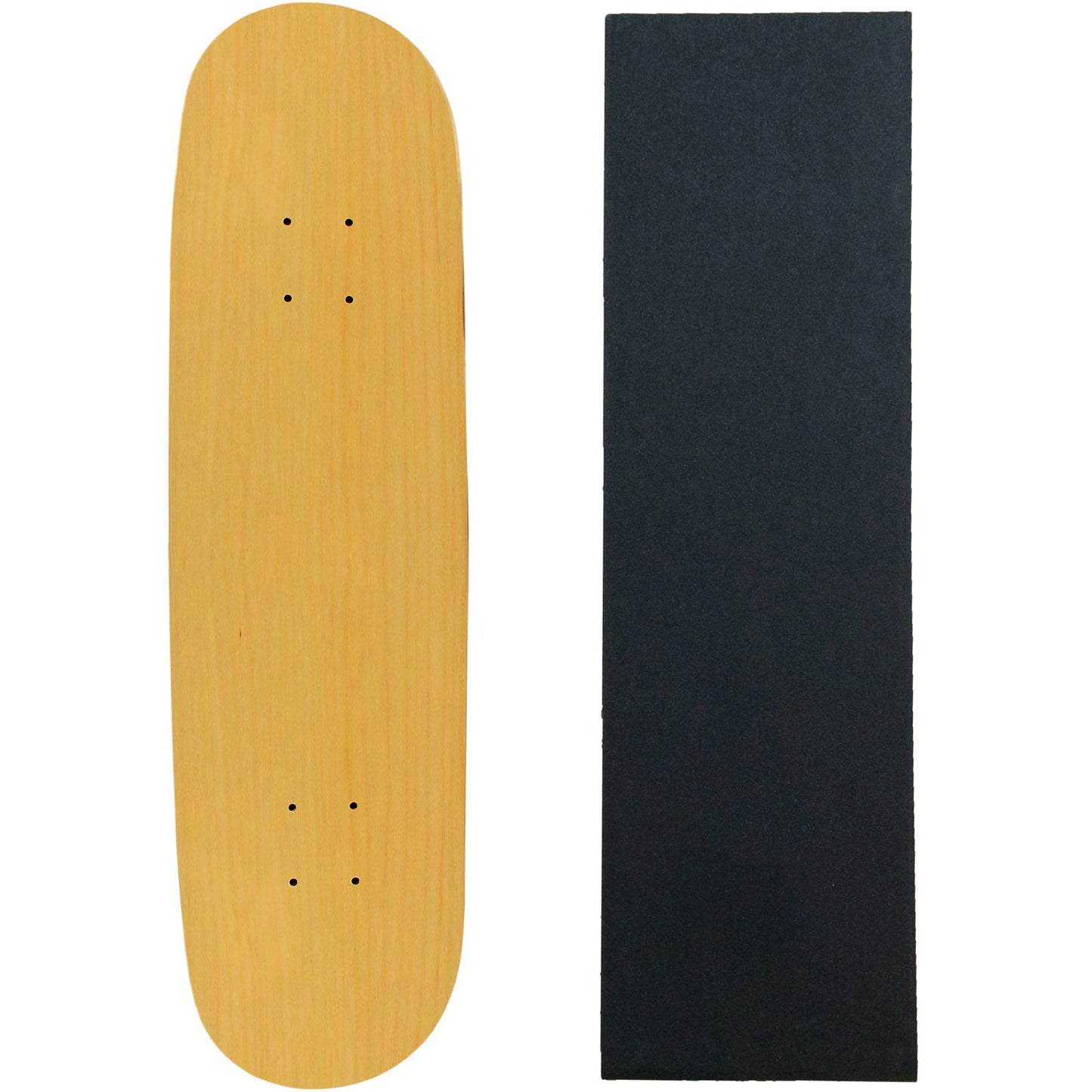 Moose Skateboard Deck Blank Natural 8.0 Black Grip