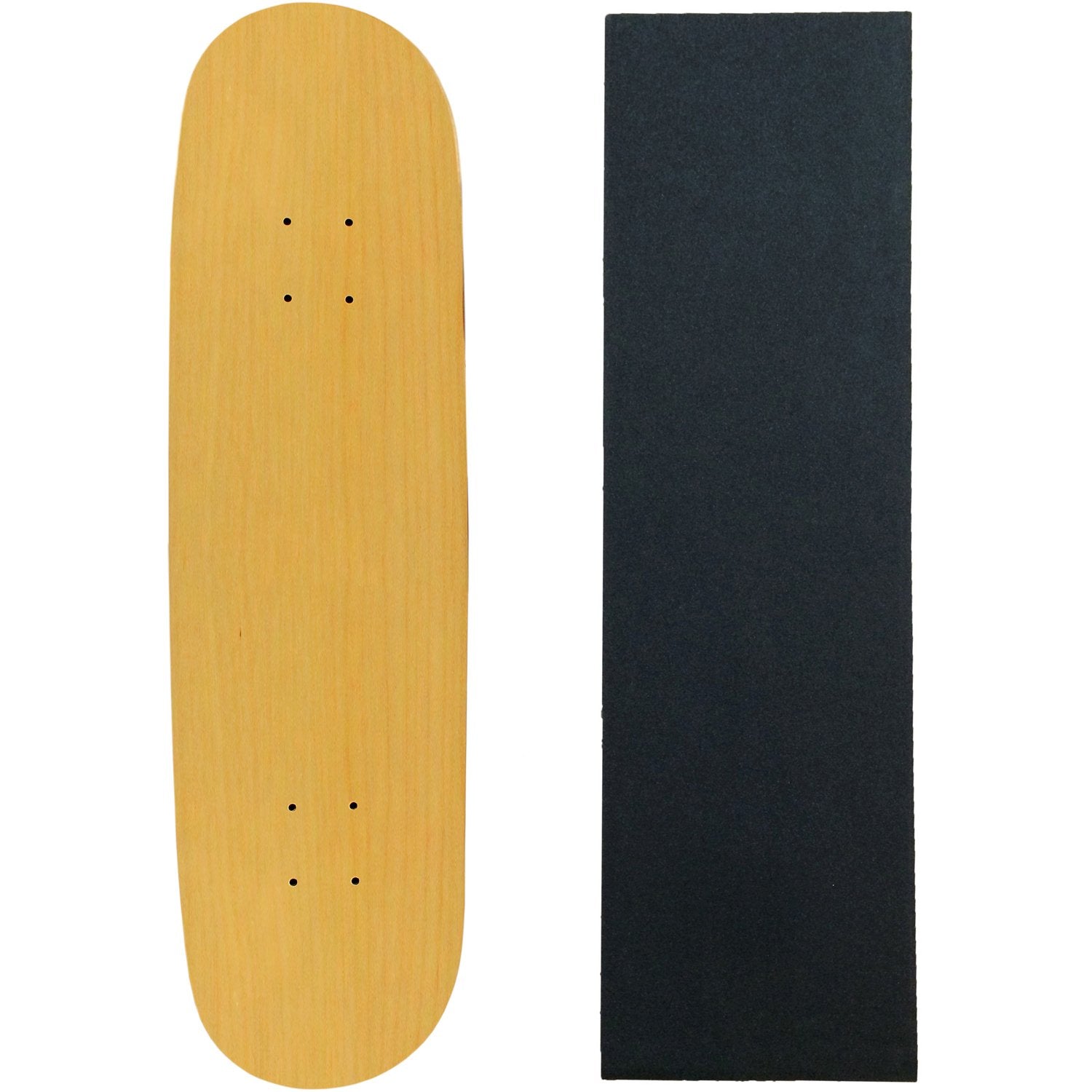 Moose Skateboard Deck Blank Natural 8.0 Black Grip