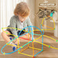 MOTTOYS 500 Pcs Fort Building Kit - 250 Sticks  250 Connectors STEM Constructor - Creative Indoor Buildable Kit for Kids - Outdoor Toy for Ages 4-8 - DIY Interlocking Straw Set