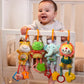TUMAMA Baby Toys 4 Pack - Plush Handbells Rattles for Infants 0-12 Months, Early Development Stroller Toys, Model 10657