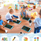 FLUESTON LCD Writing Tablet, 10" Colorful Doodle Board, Delightful Dolphin Blue, Educational Toy for Kids 3-8, Model XIEZIBAN