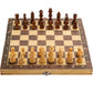 15 x 15 Magnetic Wooden Folding Chess Set with 2 Extra Queens  Handmade Game Board Interior for Storage for mature-themed Kids Beginner Large Chess Board