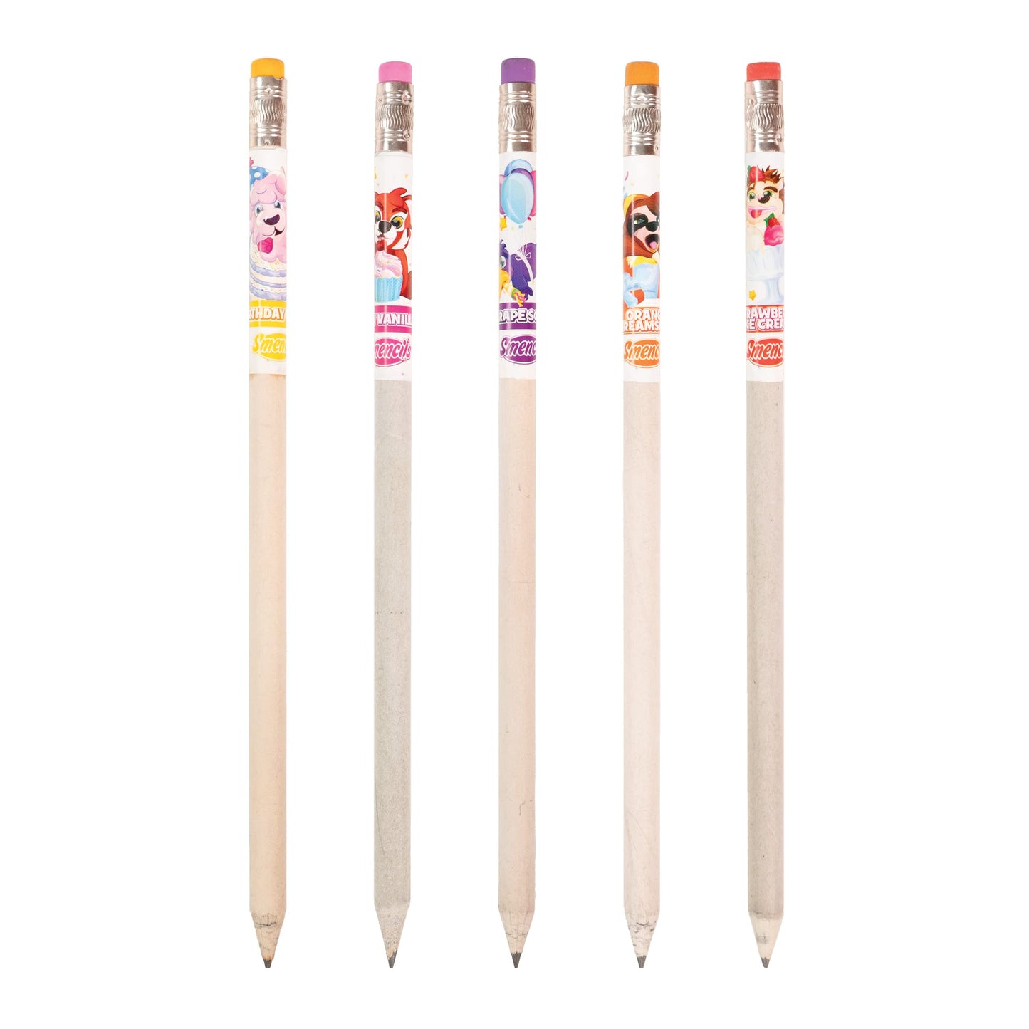 Party Animals Smencils Cylinder - Hb #2 Patented Gourmet Scented Pencils, 50 Count, Gifts For Kids