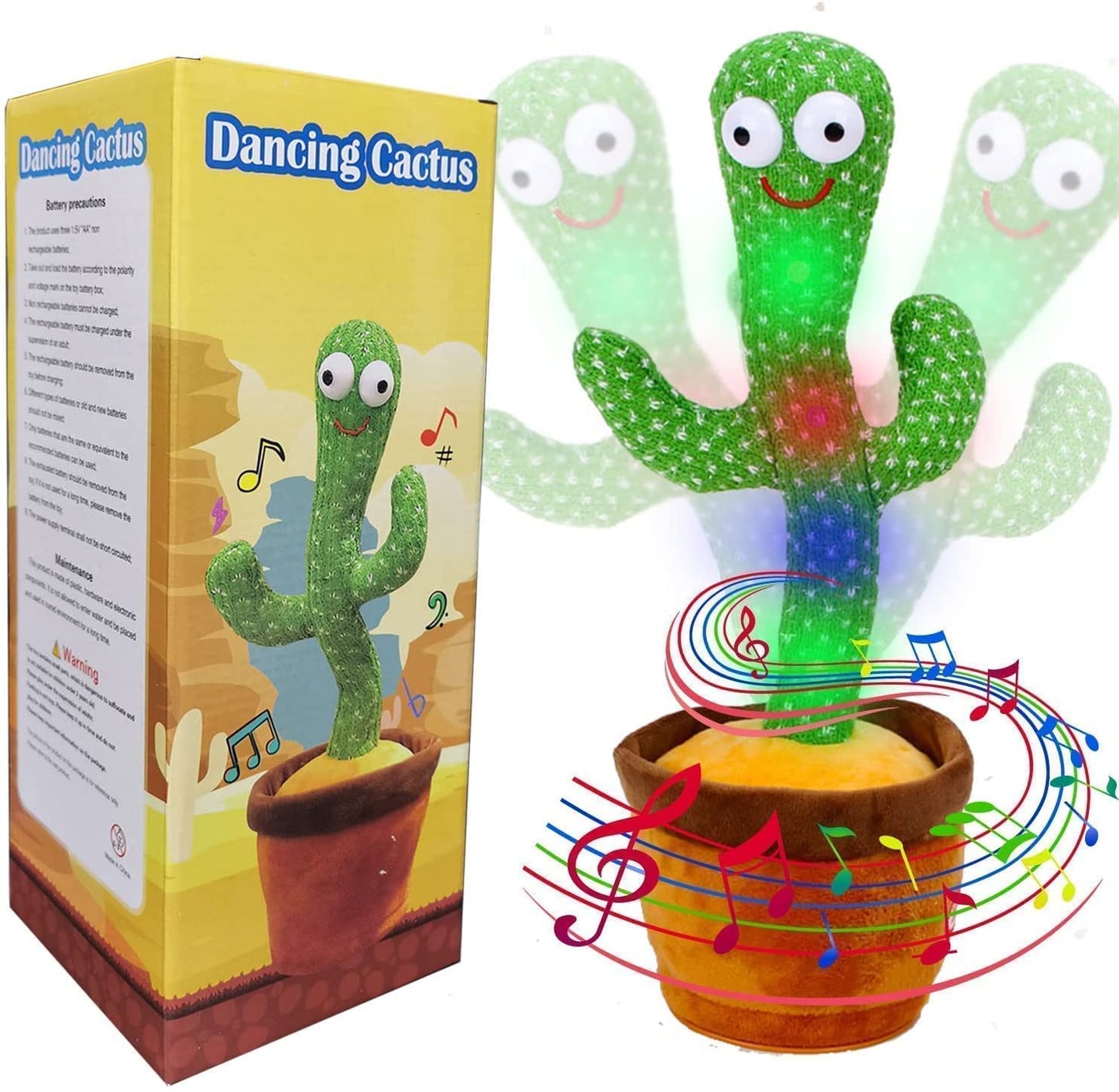 Onetrust India Dancing Cactus Talking Plush Toy  Singing, Wriggle & Voice Recording Repeat Toy for Kids | Funny Interactive Edu
