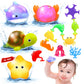 Baby Bath Toys For Kids Ages 1-3,Mold Free Silicone Suction Cup Toys For Toddlers 2-4,No Hole Light Up Ocean Animal Bathtub Sens