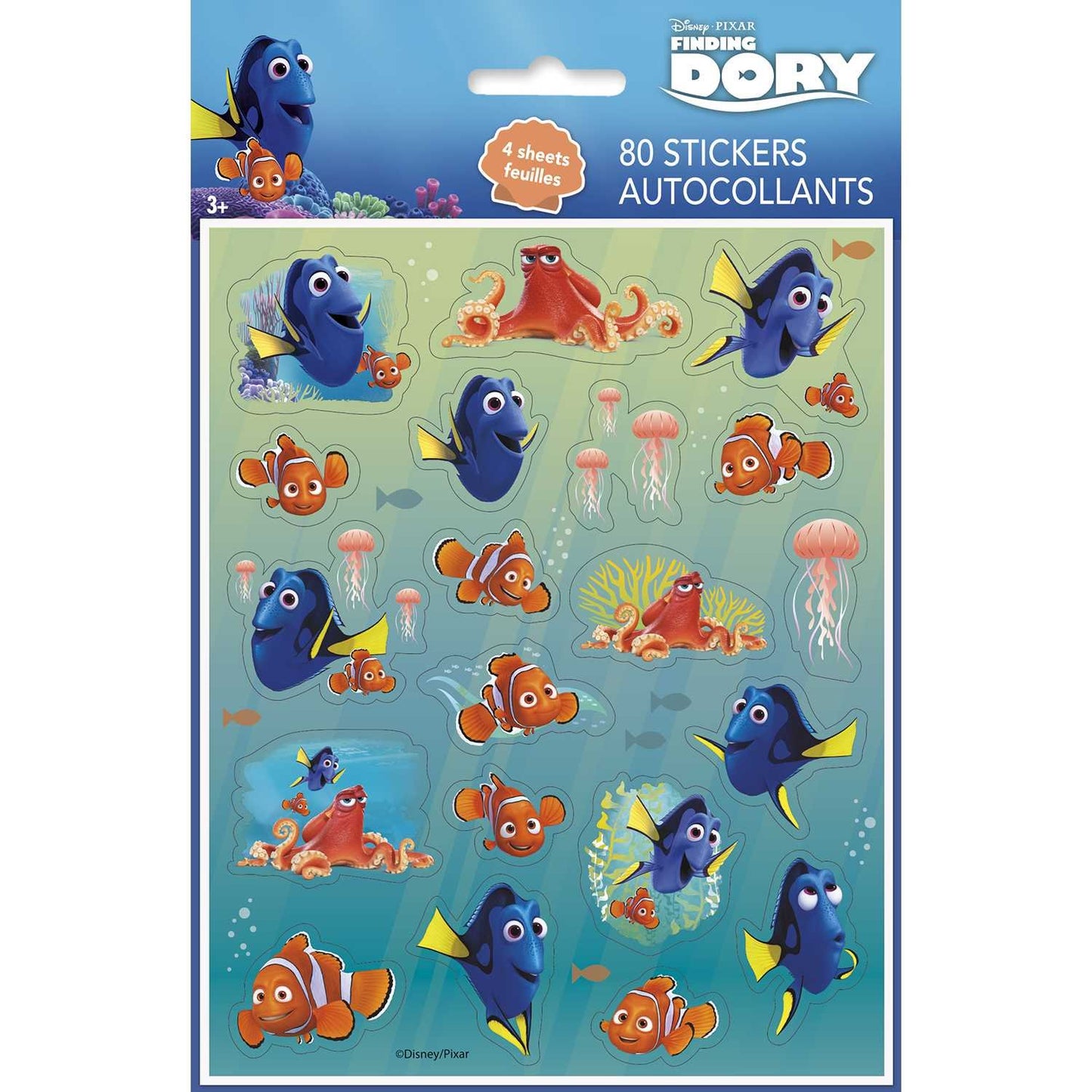 Finding Dory Sticker Sheets, 4ct