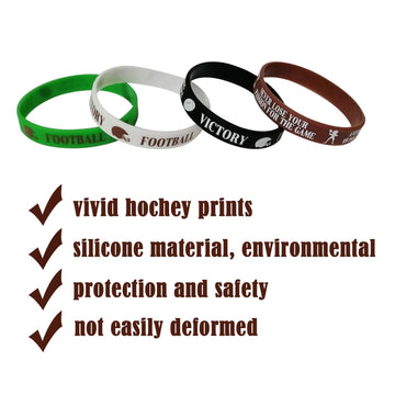 36 PCS Football Motivational Rubber Bracelets - Super Bowl Sports/Football Birthday Party Favors Supplies Decorations Gifts Priz