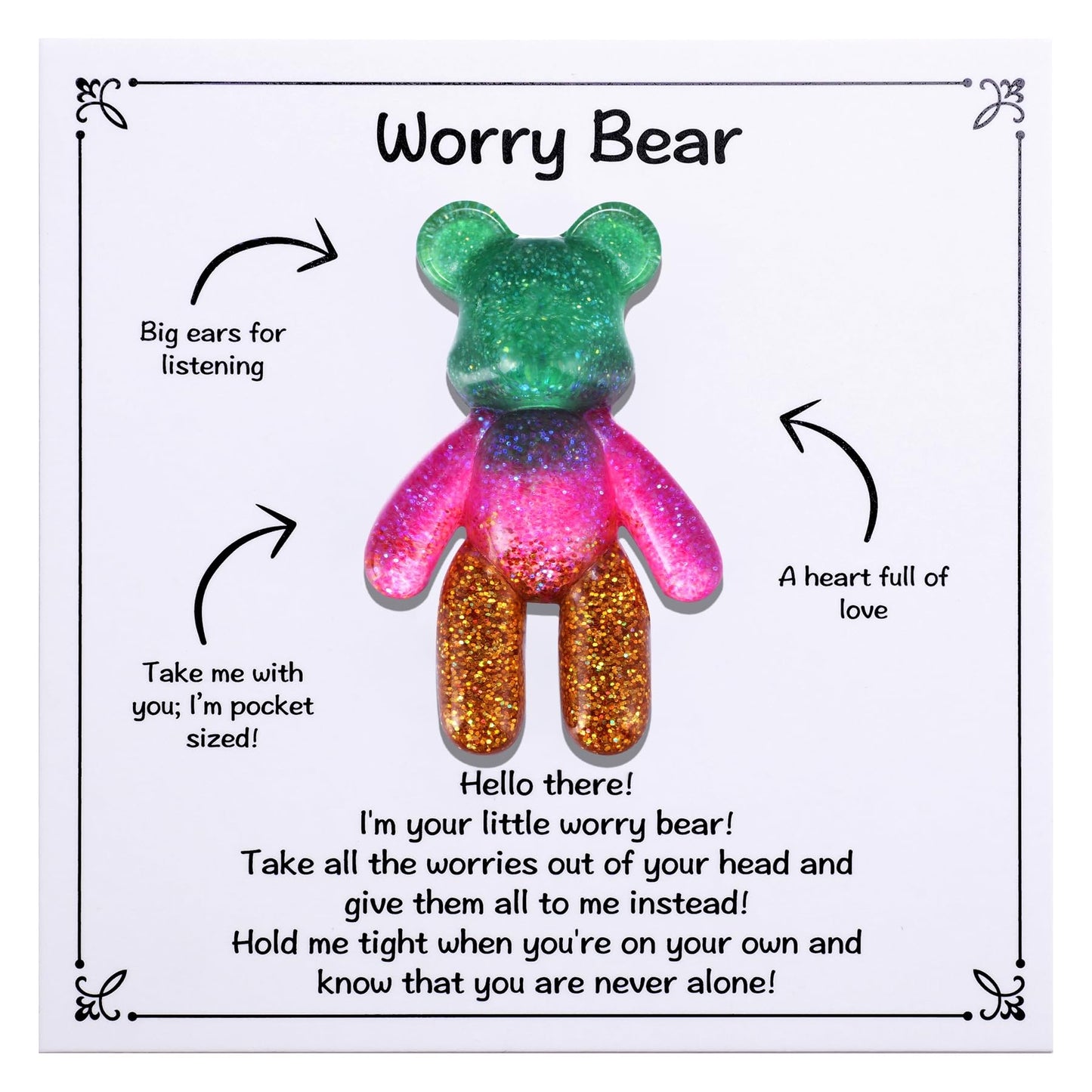 Pocket Bear Hug, Anxiety Relief Gifts, Mental Health Positivity Gift For Anxious Friend, Autism Fidget Gifts For Teen, Surgery W