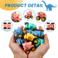 18Pcs Dinosaur Pull Back Cars Set for Kids Toddlers, Bulk Mini Racing Vehicles Toys Party Favors, Pinata Fillers, Goodie Bag Stu