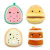 Squishmallows Original 5-Inch Food 4-Pack - Kachina Kiwi, Rayen Pancakes, Visconti Lemon Macaron, Wanda Watermelon - Plush Multi