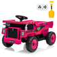 Parent Remote Control 12V Electric Rideon Dump Truck for Kids, with Dump Bed, Shovel, Bluetooth Music & LED Lights, Constructio