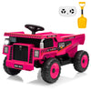 Parent Remote Control 12V Electric Rideon Dump Truck for Kids, with Dump Bed, Shovel, Bluetooth Music & LED Lights, Constructio