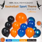 Kozee Orange Blue Black Basketball Balloon Garland Kit 135Pcs With 4D Starburst Basketball Balloons For Boy&Girl Sport Theme Par