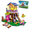 Cubimana Treehouse Building Sets With Led Light - Tree House Building Block Toy, Friendship Up House Building Set With Slide & S