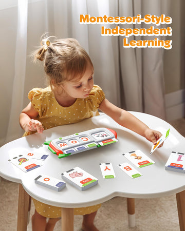 Alphabet Talking Flash Cards For Kids 3+ Years Old, Spelling Games, Teach Kids Abc Letters & Words, Montessori Learning Toys, Co