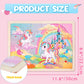 Wernnsai Unicorn Wooden Jigsaw Puzzles - 4 Pack Of 24 Piece Unicorn Princess Wooden Puzzles Preschool Educational Brain Teaser Boards Toddlers Toys Gifts For 3 4 5 6 Year Old Kids Birthday Toys Gifts