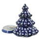 Blue Rose Polish Pottery Dots Tree Luminary