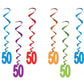 Beistle 10 Pieces 50 Whirls, 3, Multicolor
