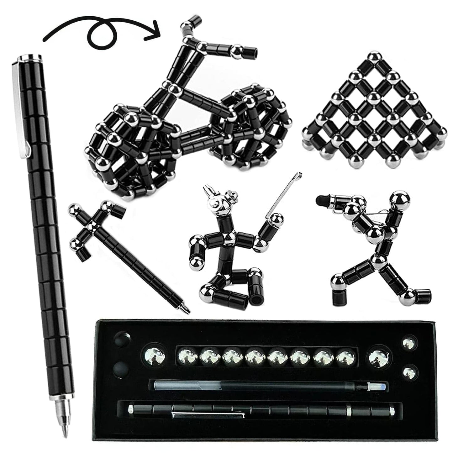 Magnetic Fidget Pen Toys For Ages 8-13 - Gifts For Teenage Boy Girl Magnet Pen Decompression Toy Pen 10 11 12 13 14 15 Year Old