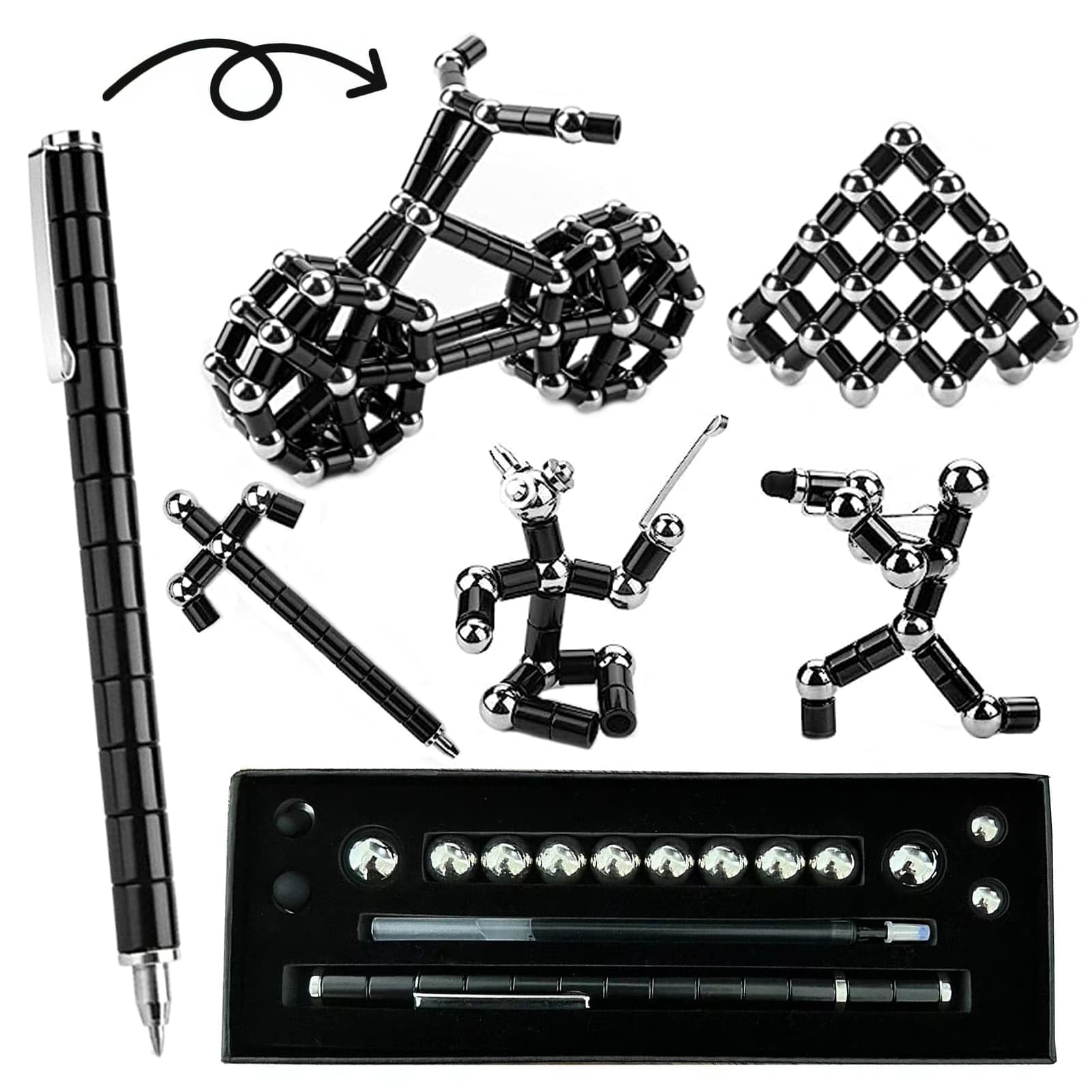 Magnetic Fidget Pen Toys For Ages 8-13 - Gifts For Teenage Boy Girl Magnet Pen Decompression Toy Pen 10 11 12 13 14 15 Year Old