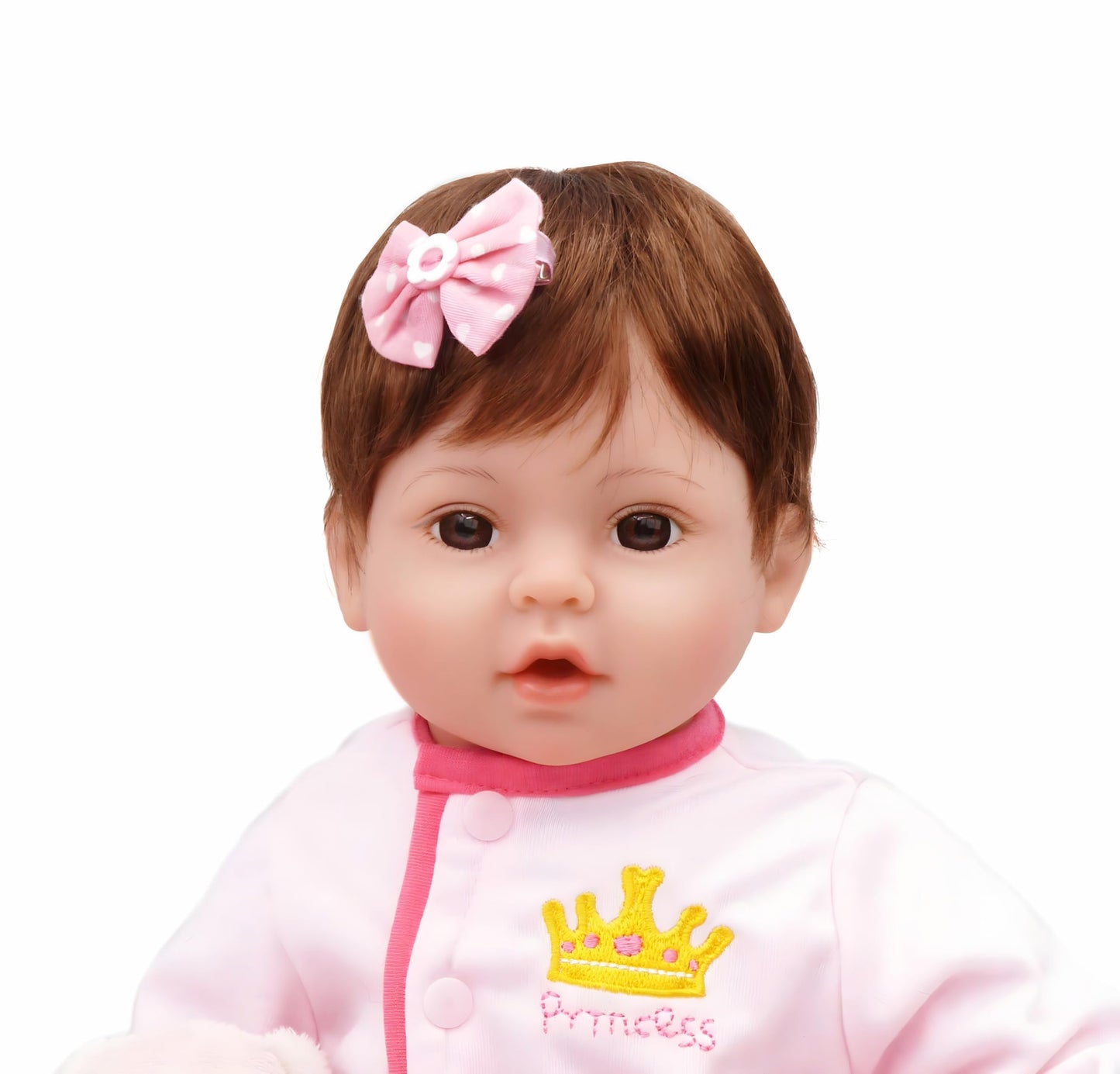 CHAREX Reborn Baby Dolls - 18 inch Realistic Baby Doll Pink Cradle Baby Girl Handmade Lifelike Weighted Realistic Silicone Baby