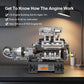 Mould King Supercar V8 Engine Building Blocks Sets, Build A Engine Model Kit That Runs, Moc Engineering Model Building Kit, 737