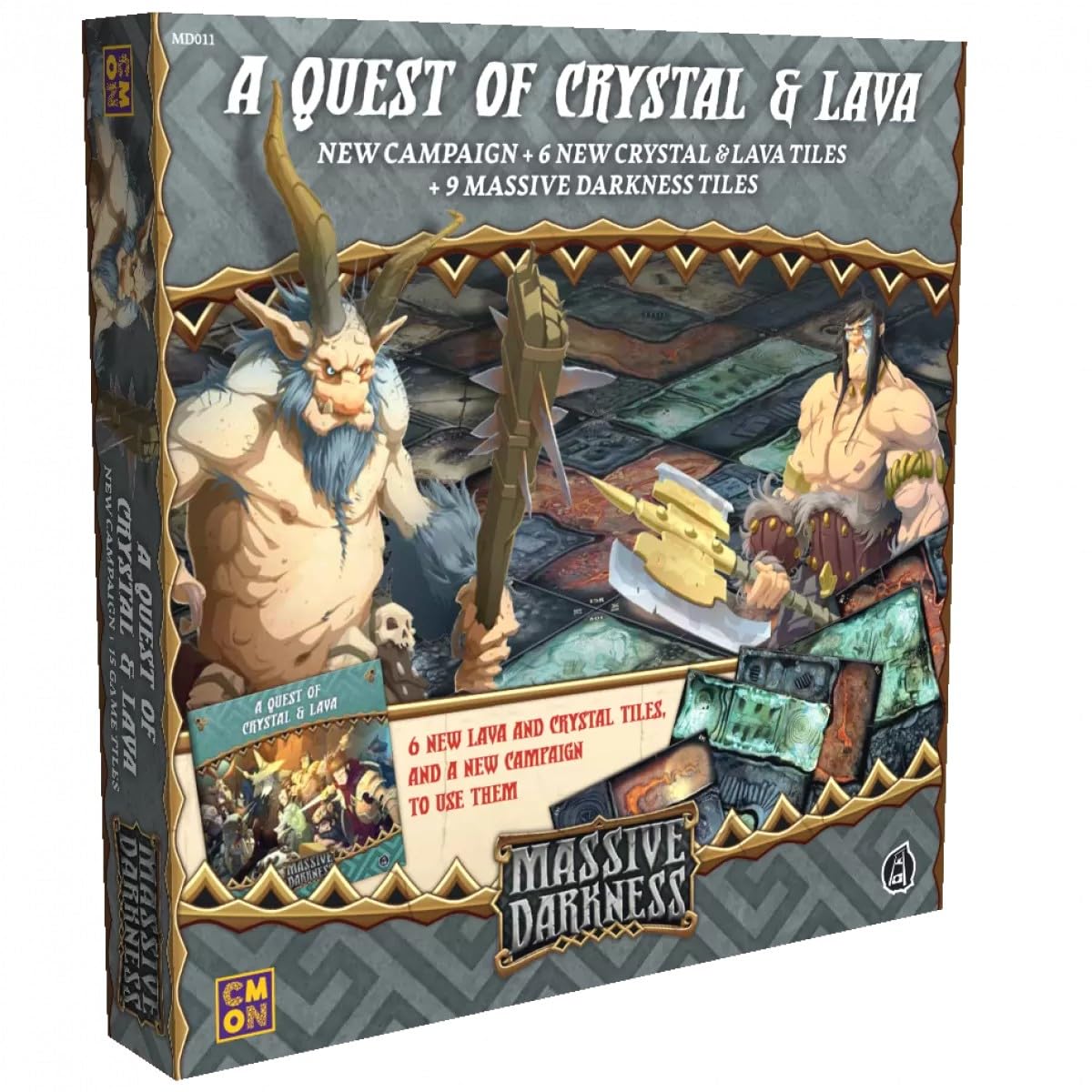 Massive Darkness: A Quest Of Crystal & Lava Expansion - Embark On An Epic Dungeon-Crawling Adventure! Strategy Game For Kids And