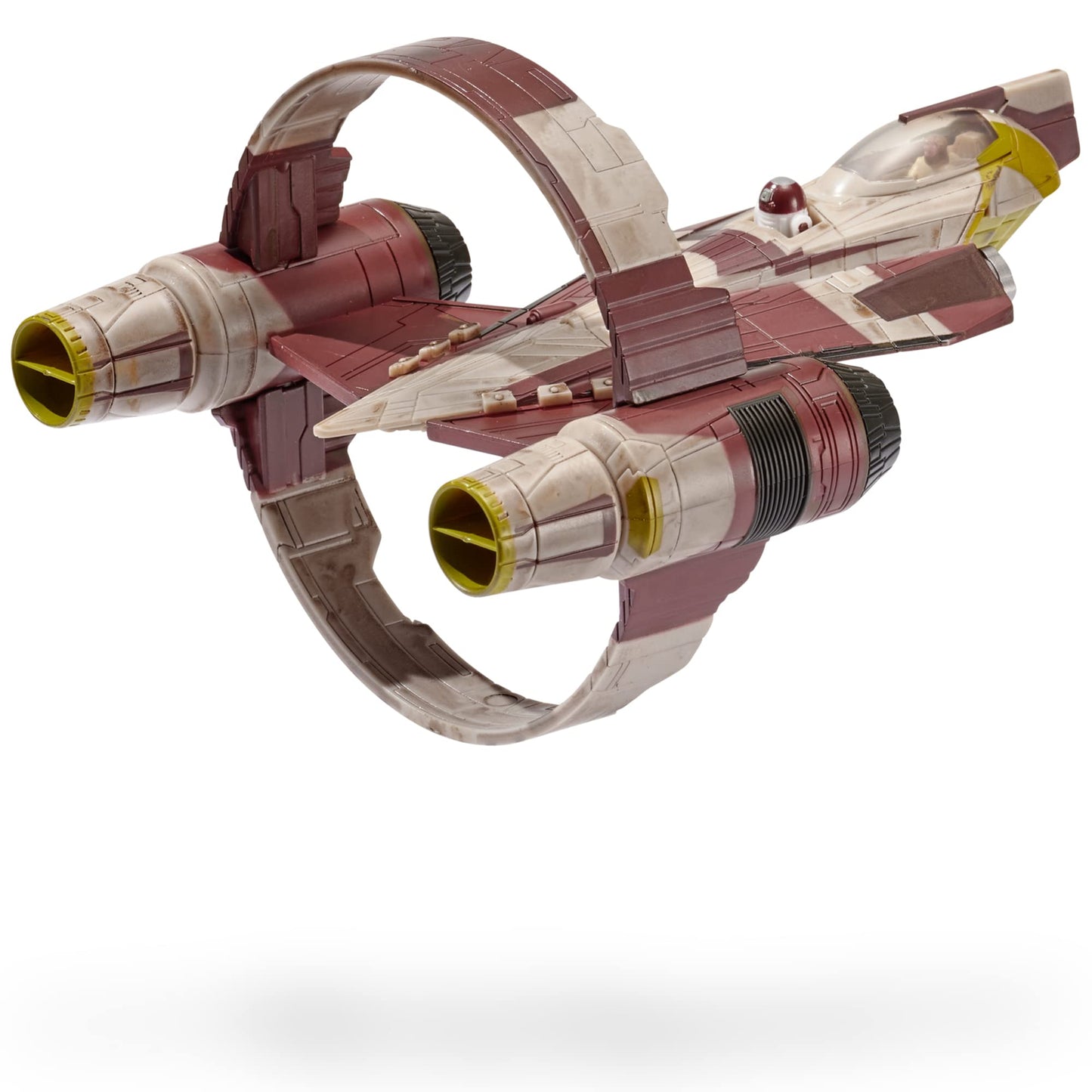 STAR WARS Micro Galaxy Squadron OBI-WAN Kenobi Jedi Starfighter 5-Inch Vehicle with 1-Inch Figures, Multicolor, Model SWJ0014