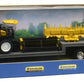 New-Ray Kenworth Lowboy Trailer with New Holland Self Propelled Forage Harvester with Detachable Hay and Corn Head attacments