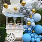 Kalor 12 Inch Light Blue Balloons, 50 Pcs Latex Helium Balloons For Kid'S Birthday Party, Baby Shower, Wedding, Graduate Party Decorations