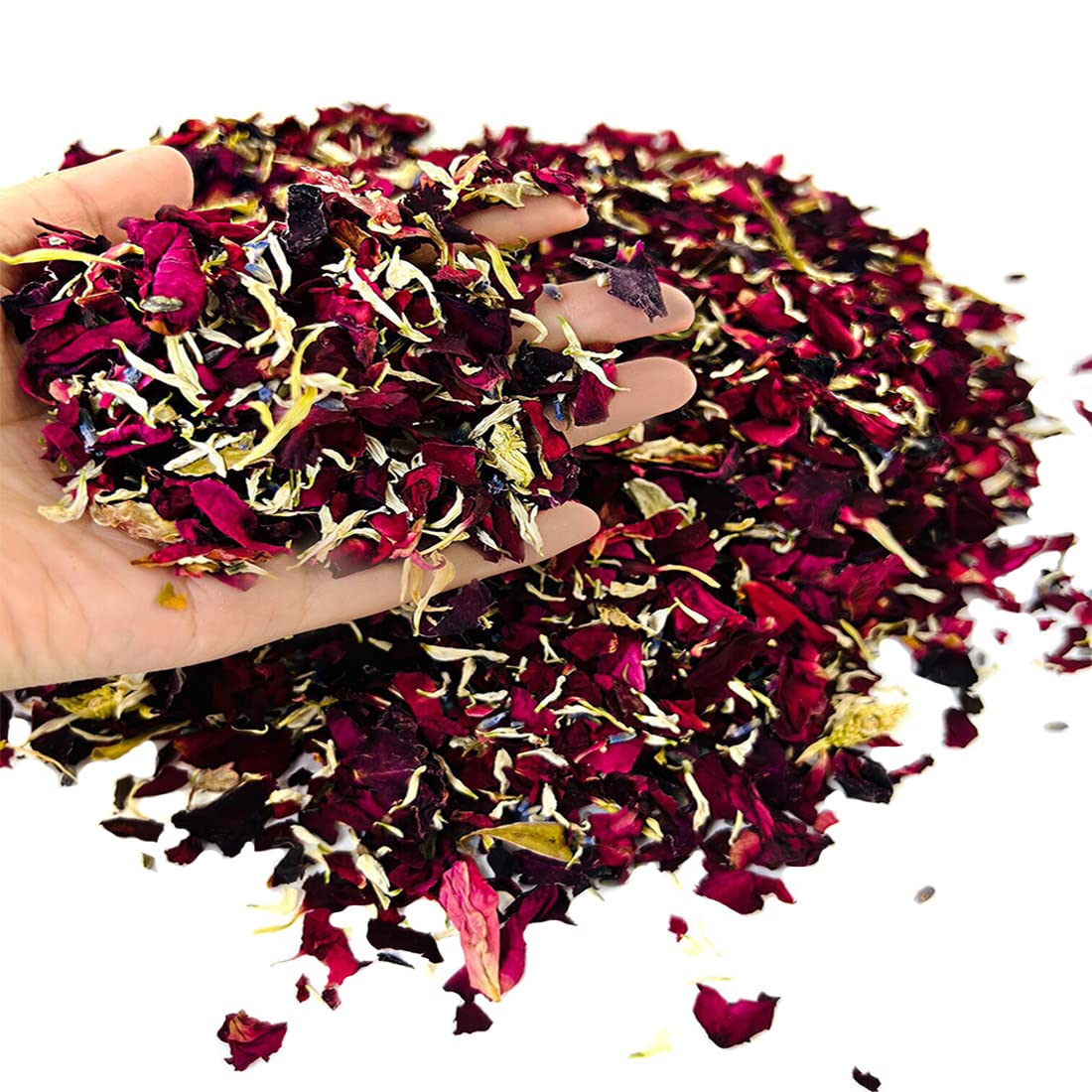 TooGet Wedding Confetti Dried Flower Petals, 100% Natural Confetti Dried Petals Biodegradable Petal Confetti for Wedding and Par