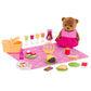 Li'l Woodzeez Picnic Playset - 20 Pcs including Baby Bear, Basket, Play Food - Multicolor - Model WZ6531Z - Gift for Kids Ages 3+