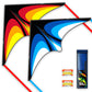 Sgftre Red Blue Delta Kite For Kids And Adults,Single Line Kites Kids Flying Toys,Two Piece Large Delta Kite For Beach Flying Ki