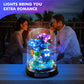 ZQJKLE Blue Rose Bouquet Building Set with LED Light, 630 Pcs, Perfect Gift for Mother's Day, Valentine's, Birthday, Christmas