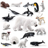 Arctic Ocean Animals Set - 18Pcs Christmas Toy Gift - Polar Bear, Fox, Penguin, Fish Figurines - Educational Playset For Kids &