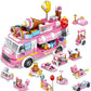 Bestie Toys 623 Pcs Building Toys For Girls, 25In1 Ice Cream Truck Building Bricks Construction Vehicles Kit, Stem Learning Bu