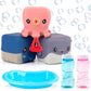 ArtCreativity Bubble Blowing Animals for Kids - Set of 3 - Animal Toys with 2 Bottles of Solution and Dipping Tray - Aquatic Par