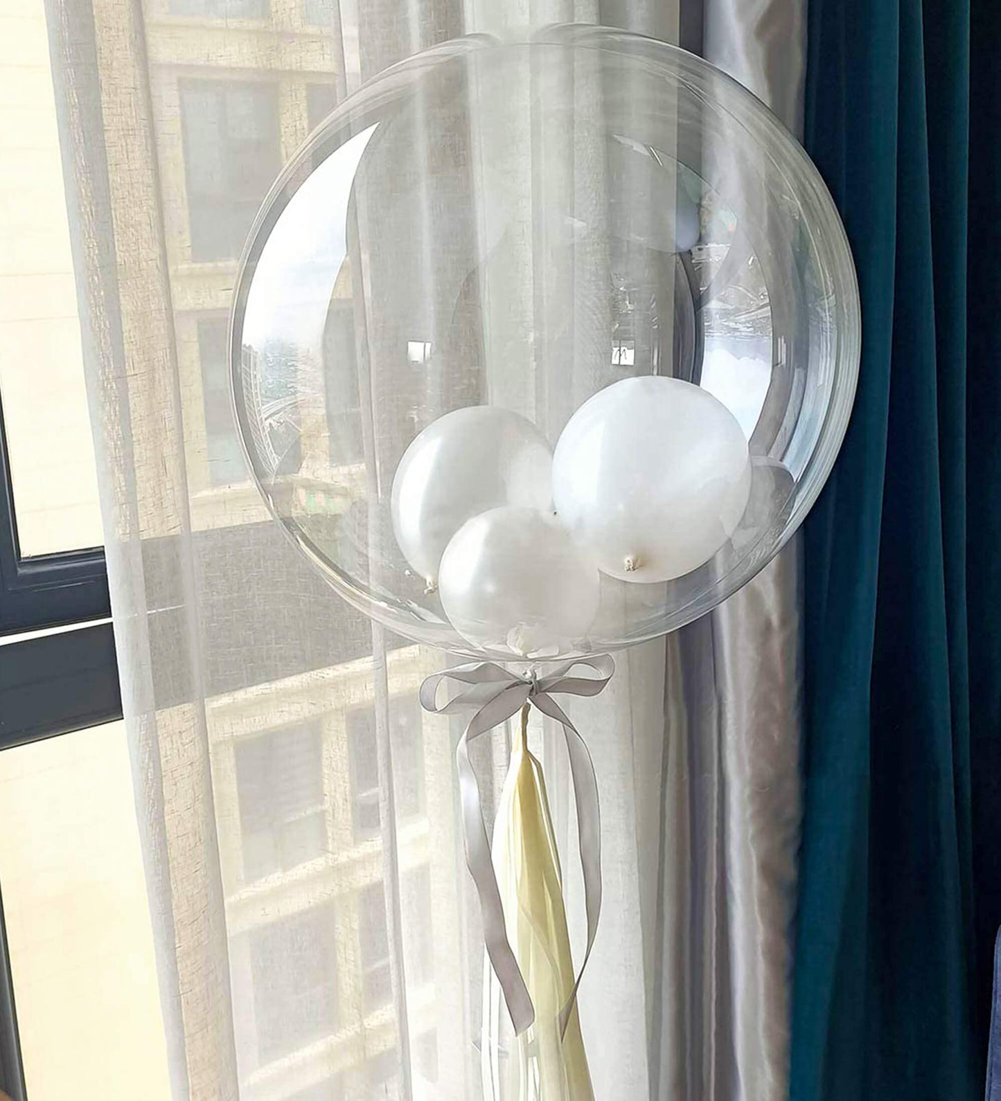 36 Inch Bobo Balloons Bubble Balloons, 4 Pcs Clear Bobo Balloon, Large Transparent Bubble Balloon For Christmas Wedding Birthday