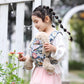 Gagaku Baby Doll Carrier, Doll Carrier For Little Girls, Toy Baby Carrier For Dolls Kids, Baby Doll Carrier For Toddlers, Reborn Baby Doll Accessories - Pink - Anemone Flowers