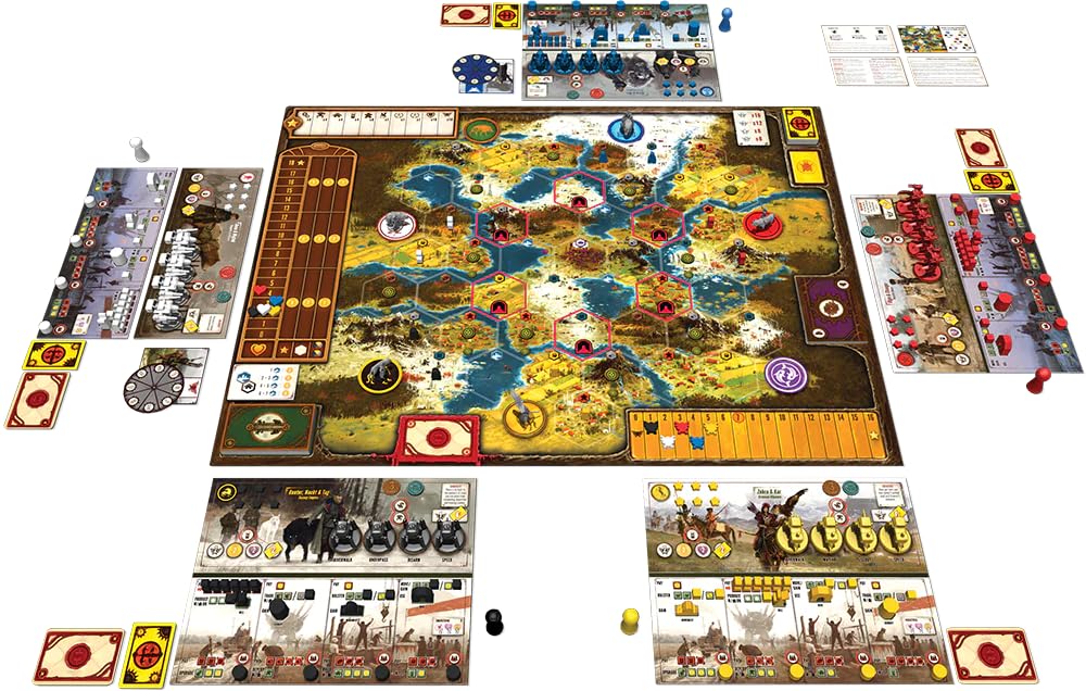 Stonemaier Games Scythe Board Game - Engine-Building Strategy, 1-5 Players, 115 Mins, Ages 14+, Multi-colored, Model STM600