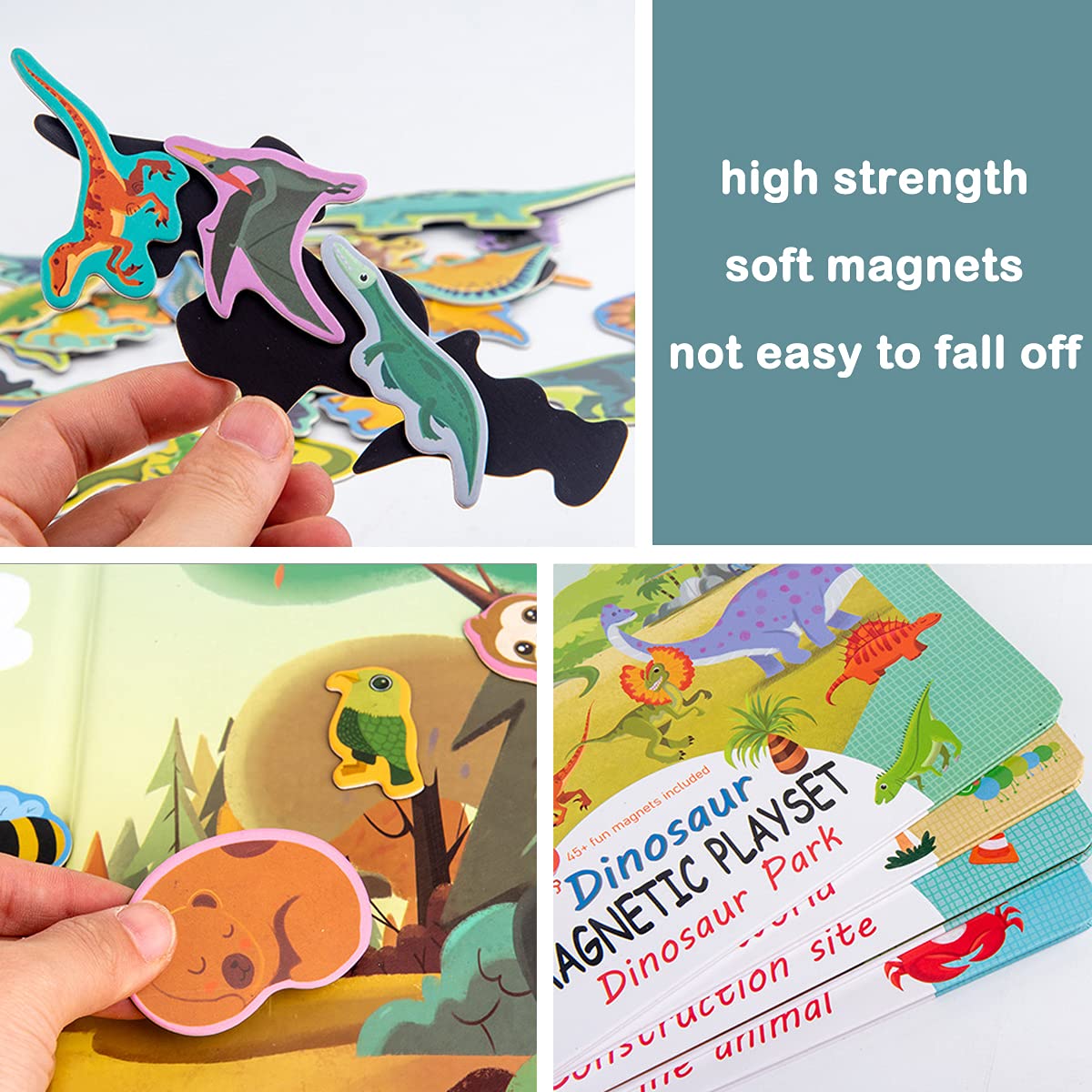 Animals Fridge Magnets For Kids, 50 Pcs Refrigerator Magnets For Toddlers, Create A Scene Magnetic Play Sticker Book Travel Game Educational Toys For Kids