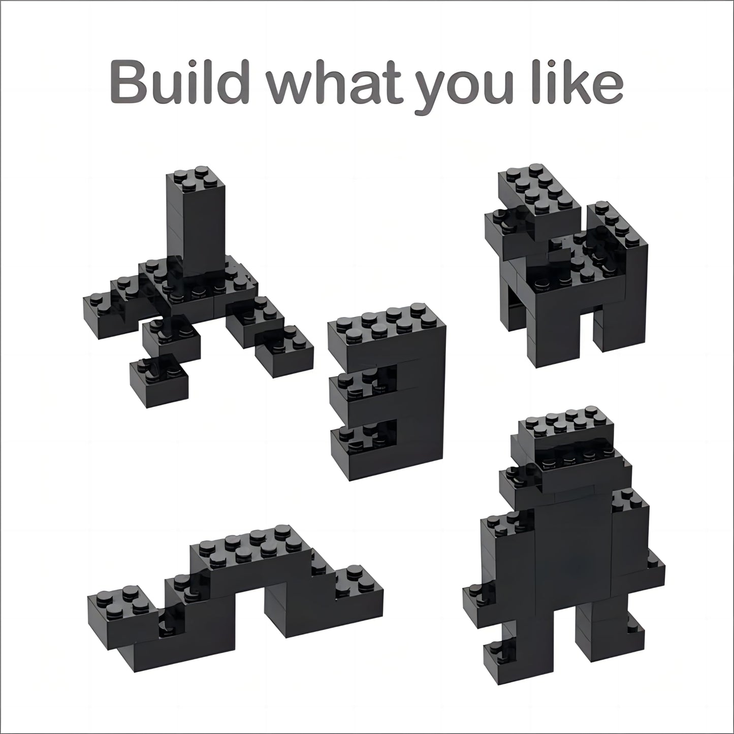 Classic Building Bricks 2X4, Compatible With Lego Parts And Pieces 3001, 110 Piece Bulk Building Block, Creative Building Block