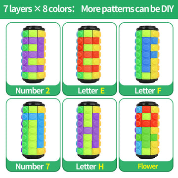 Bananmelonbm Rotate And Slide Puzzle, Finger Spinner Puzzle, Fidget Toys, Decompression Toy, 8 Colors,7 Layers, Educational Sens