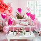 Infloral Pink Balloon Arch Kit Pink Rose Red Macaron Red Balloon Garland Kit Pink White Heart Balloons For Mother'S Day Wedding Valentines Day Proposal Anniversary Girl'S Birthday Party Decorations