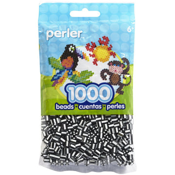 Perler Beads Fuse Beads for Crafts, 1000pcs, Striped Black and White, Small