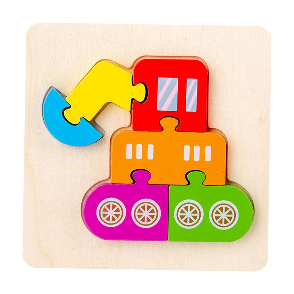 Club BollywoodWooden Jigsaw Puzzle Stem Brain Teasers Puzzle Kindergarten Color Perception Excavator|Baby|Toys for Baby|Developm