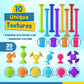 Bath Toys Suction Sensory Toys: 20 Pcs Silicone Suction Cup Toys - Bath Toys No Hole - Sensory Toys For Baby Toddlers