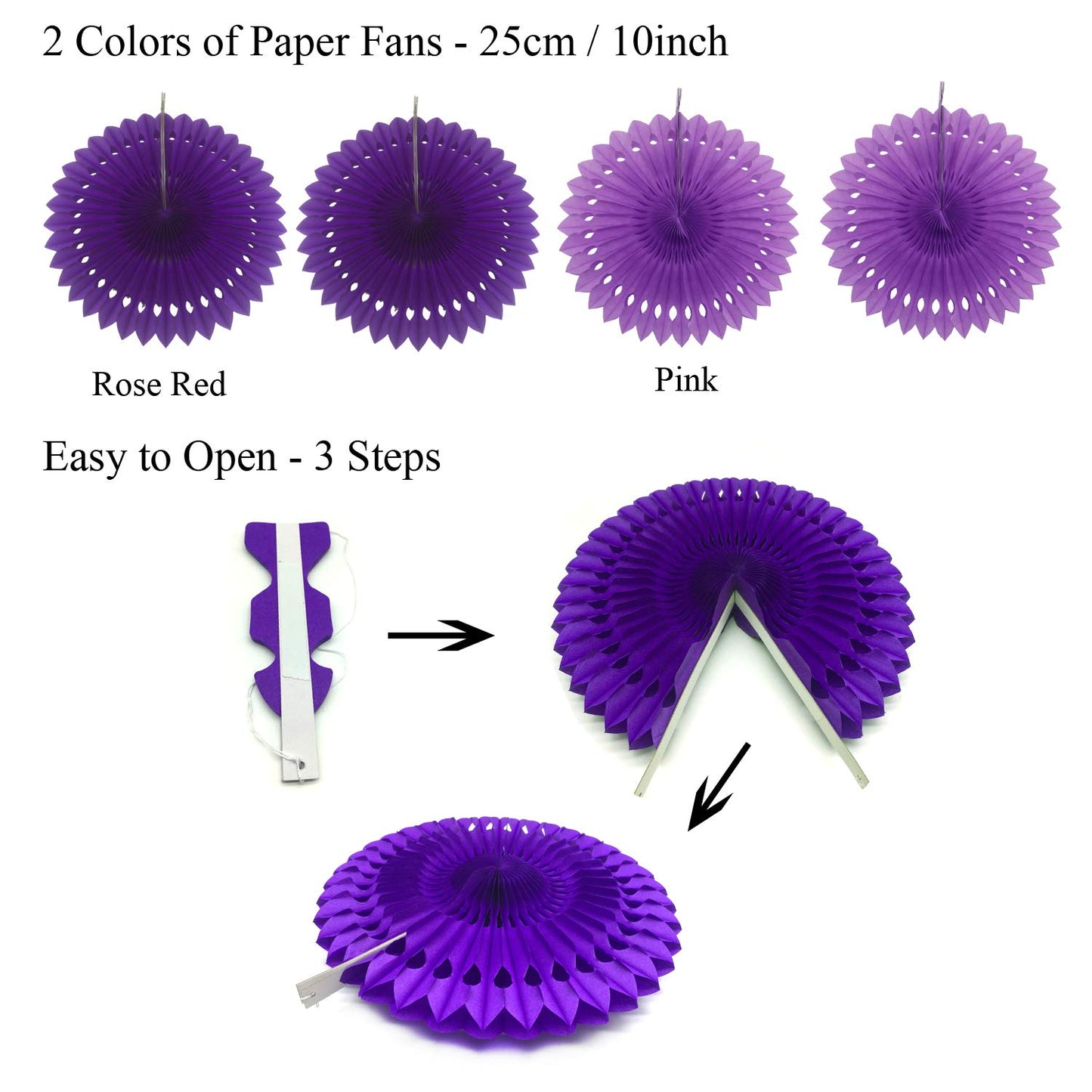 Recosis Birthday Party Decorations, Purple Party Decorations For Boy Girls Men Women Happy Birthday Banner, Curtains Paper Pompo